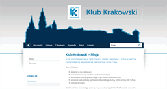 Desktop Screenshot of klubkrakowski.pl