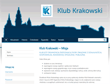 Tablet Screenshot of klubkrakowski.pl